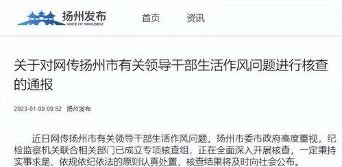 扬州通报网传领导吃瓜,真相与反思